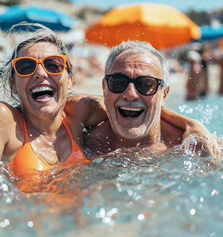 Swim Beach Older Couple 460X490px